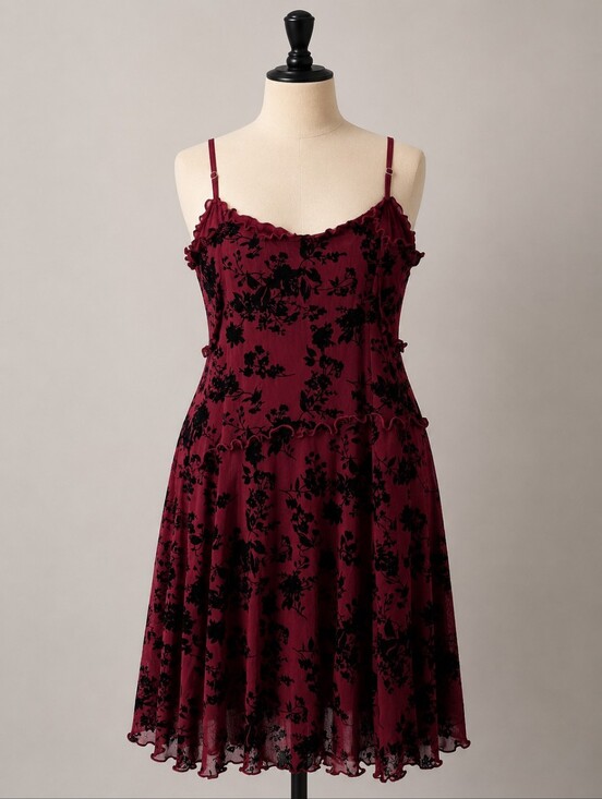 Cider Dresses & Skirts - CIDERS Women’s Floral Red and Black Body Con Dress